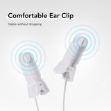 White Handheld CES Sleep Aid Device with Ear Clip - Dual Mode Microcurrent Relaxation, 3 Intensity Levels, USB Rechargeable, Portable Insomnia Relief for Home and Travel