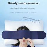 Grey Weighted Sleep Mask - Double-Sided Cooling and Warm Fabric, Micro-Bead Pressure Design, 72cm Adjustable Wrap, Light Blocking Eye Cover for Travel and Home Use In Australia - Darrahopens