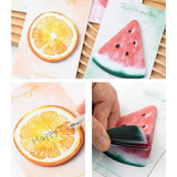 3 Packs  Orange Design Fruit Shaped Sticky Notes - Cute Memo Pads for Journaling Office School - Reusable Adhesive Labels Gift Ready