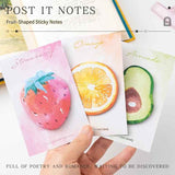 3 Packs Avocado Design Fruit Shaped Sticky Notes - Cute Memo Pads for Journaling Office School - Reusable Adhesive Labels Gift Ready In Australia - Darrahopens