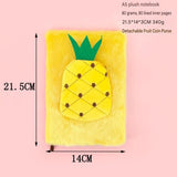 Fruit-Shaped Office Supplies Set-3 packs Orange Shaped Sticky Notes  and A5 Plush Notebook with Orange Shaped Detachable Coin Purse - Cute Memo Pads for Journaling Office School Gift Ready
