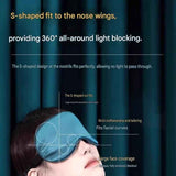 Black Spandex Sleep Eye Mask - 360 Degree Blackout, Zero Pressure Fit, Adjustable Strap, Includes Storage Bag and Earplugs for Travel and Napping