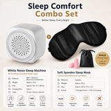 Soft Sleep Aid combination - White Noise Machine with 7-Colour Night Light and Black Spandex Eye Mask, Portable Sound  and Complete shading environment for Better Rest In Australia - Darrahopens