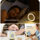 Soft Sleep Aid combination - White Noise Machine with 7-Colour Night Light and Pink Spandex Eye Mask, Portable Sound  and Complete shading environment for Better Rest