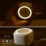 Soft Sleep Aid combination - White Noise Machine with 7-Colour Night Light and Pink Spandex Eye Mask, Portable Sound  and Complete shading environment for Better Rest