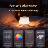 White Noise Sleep Aid Night Light - 7 Colour RGB Mood Lamp with Timer, Portable Bedside Table Lamp for Bedroom and Relaxation In Australia - Darrahopens