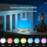 White Noise Sleep Aid Night Light - 7 Colour RGB Mood Lamp with Timer, Portable Bedside Table Lamp for Bedroom and Relaxation In Australia - Darrahopens
