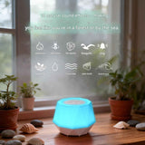 White Noise Sleep Aid Night Light - 7 Colour RGB Mood Lamp with Timer, Portable Bedside Table Lamp for Bedroom and Relaxation In Australia - Darrahopens