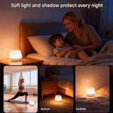 White Noise Sleep Aid Night Light - 7 Colour RGB Mood Lamp with Timer, Portable Bedside Table Lamp for Bedroom and Relaxation