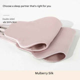 Pink Mulberry Silk Sleep Eye Mask - Cloud Shaped Blackout Blindfold with Adjustable Strap, Lightweight Travel and Nap Essential for Sensitive Skin In Australia - Darrahopens