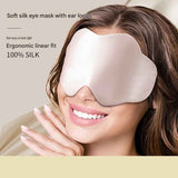 Pink Mulberry Silk Sleep Eye Mask - Cloud Shaped Blackout Blindfold with Adjustable Strap, Lightweight Travel and Nap Essential for Sensitive Skin In Australia - Darrahopens