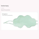 Green Mulberry Silk Sleep Eye Mask - Cloud Shaped Blackout Blindfold with Adjustable Strap, Lightweight Travel and Nap Essential for Sensitive Skin In Australia - Darrahopens