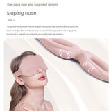 Black 3D Contoured Sleep Eye Mask - 360 Degree Blackout Blindfold with Adjustable Strap and Nose Wing Design for Side Sleepers, Travel and Nap