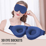 Pink 3D Contoured Sleep Eye Mask - 360 Degree Blackout Blindfold with Adjustable Strap and Nose Wing Design for Side Sleepers, Travel and Nap In Australia - Darrahopens