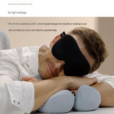 Blue 3D Contoured Sleep Eye Mask - 360 Degree Blackout Blindfold with Adjustable Strap and Nose Wing Design for Side Sleepers, Travel and Nap