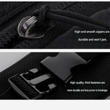 Grey Running Waist Pack—Made of waterproof nylon with an adjustable strap (fits waist sizes 60–110 cm); features a three-pocket design to store a phone and keys, includes reflective strips for safety during night runs, and is suitable for running, mountai