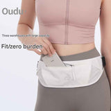 Blue Running Waist Pack—Made of waterproof nylon with an adjustable strap (fits waist sizes 60–110 cm); features a three-pocket design to store a phone and keys, includes reflective strips for safety during night runs, and is suitable for running, mountai