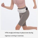 White Running Waist Pack—Made of waterproof nylon with an adjustable strap (fits waist sizes 60–110 cm); features a three-pocket design to store a phone and keys, includes reflective strips for safety during night runs, and is suitable for running, mounta