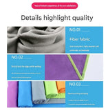 2 Piece Purple Microfiber Sports Towel Set -  152*76cm and 80*40cm Quick Dry Gym Towels, Ultra Absorbent Sweat Towel for Fitness Running Swimming, Lightweight Travel Friendly