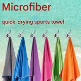 2 Piece Black Microfiber Sports Towel Set -  152*76cm and 80*40cm Quick Dry Gym Towels, Ultra Absorbent Sweat Towel for Fitness Running Swimming, Lightweight Travel Friendly In Australia - Darrahopens