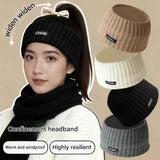 Grey Women's Knitted Headkerchief- Soft Yarn Wide Ear Warmer Head Wrap, Stretchy Non-Slip Forehead Protector for Sports, Yoga, Postpartum Care and Winter Outdoor Activities In Australia - Darrahopens
