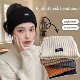 Women's Lightweight Outdoor Windproof and warm set - Black L Size Waterproof Windproof  Sun Protection Hooded Raincoat and Black Knitted Warm Headband Set for Hiking Travel Daily Wear