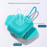 Red Portable Quick Dry Towel with  Elephant Storage Box  - Microfiber Cooling Sports Sweat Towel with Silicone Case  for Gym Swimming Travel In Australia - Darrahopens