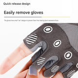 Grey L size Women's Half-Finger Fitness Gloves - Liquid Silicone Shock Absorption, Ice Silk Breathable Fabric, Non-Slip Grip for Gym Yoga Cycling Weight Training