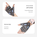 Black M size Women's Half-Finger Fitness Gloves - Liquid Silicone Shock Absorption, Ice Silk Breathable Fabric, Non-Slip Grip for Gym Yoga Cycling Weight Training