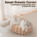 White 40cm with Heart-patterned jacquard Plush Round Pet Bed - Soft Donut Cat Bed, Warm Winter Dog Cushion for Anxiety Relief and Cozy Sleep, Durable Non-Slip Nest for Small to Medium Pets In Australia - Darrahopens