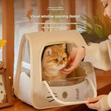 Yellow Breathable Pet Carrier Backpack - Nylon Cat Travel Bag with Large Clear Window, 3-in-1 Carry Design for Cats Under 6kg and Small Dogs In Australia - Darrahopens