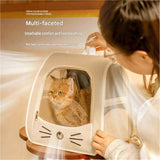 Yellow Breathable Pet Carrier Backpack - Nylon Cat Travel Bag with Large Clear Window, 3-in-1 Carry Design for Cats Under 6kg and Small Dogs In Australia - Darrahopens