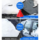 Green Multi-Function Car Windshield Ice Scraper - 4-in-1 Plastic Snow Removal Tool with Funnel Design, Lightweight Portable De-Icer for Winter Driving Safety