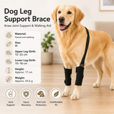 M  Size Dog Knee Brace and Leg Support Sleeve - Protective Wrap, Lightweight Anti Licking Cover for Walking and Supervised Daily Pet Care In Australia - Darrahopens