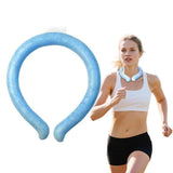 Blue PCM Neck Cooler Tube - Upgraded Phase Change Material Cooling Ring - Lightweight 135g, No Sweat, Long Lasting Relief for Sports, Office, and Outdoor Heat Stroke Prevention