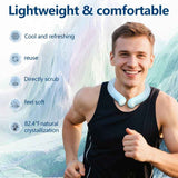 Blue PCM Neck Cooler Tube - Upgraded Phase Change Material Cooling Ring - Lightweight 135g, No Sweat, Long Lasting Relief for Sports, Office, and Outdoor Heat Stroke Prevention