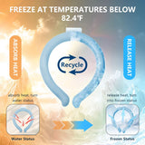 Blue PCM Neck Cooler Tube - Upgraded Phase Change Material Cooling Ring - Lightweight 135g, No Sweat, Long Lasting Relief for Sports, Office, and Outdoor Heat Stroke Prevention