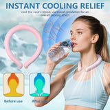 White PCM Neck Cooler Tube - Upgraded Phase Change Material Cooling Ring - Lightweight 135g, No Sweat, Long Lasting Relief for Sports, Office, and Outdoor Heat Stroke Prevention
