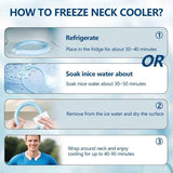 White PCM Neck Cooler Tube - Upgraded Phase Change Material Cooling Ring - Lightweight 135g, No Sweat, Long Lasting Relief for Sports, Office, and Outdoor Heat Stroke Prevention