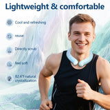 White PCM Neck Cooler Tube - Upgraded Phase Change Material Cooling Ring - Lightweight 135g, No Sweat, Long Lasting Relief for Sports, Office, and Outdoor Heat Stroke Prevention
