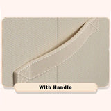 Khaki 31L Slim Foldable Clothes Storage Box Large Capacity Fabric Wardrobe Organiser with Clear Window Dustproof