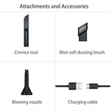 Portable Wireless Car Vacuum Cleaner 4 in 1 Handheld Air Duster Rechargeable Mini Vacuum for Pet Hair Keyboard Car Interior