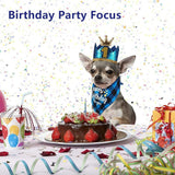 Blue Pet Birthday Party Decoration Set Dog Birthday Bandana Hat Bow Tie Balloons and Happy Birthday Banner Kit