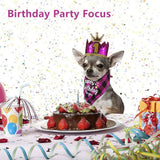 Pet Birthday Party Decoration Set Dog Birthday Bandana Hat Bow Tie Balloons and Happy Birthday Banner Kit