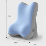 Blue Memory Foam Reading Pillow & Back Support Cushion with Adjustable Wedge, Ergonomic Neck and Lumbar Support for Bed, Sofa, Reading, Gaming and Relaxation
