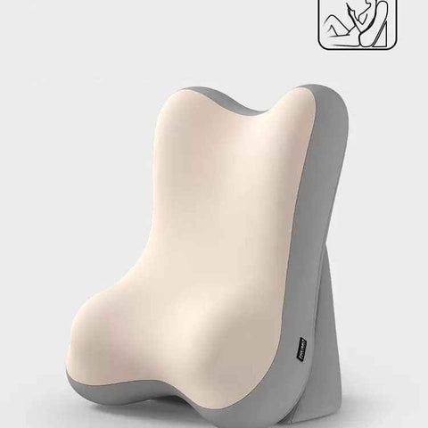Beige Memory Foam Reading Pillow & Back Support Cushion with Adjustable Wedge, Ergonomic Neck and Lumbar Support for Bed, Sofa, Reading, Gaming and Relaxation