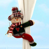 Christmas Snowman Curtain Tiebacks Set of 2, Festive Plush Curtain Holders for Window Drapes, Holiday Home Decor
