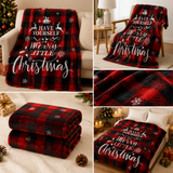 Christmas Home Comfort Set with Flannel Throw Blanket 130x150cm, Plush Indoor Slippers AU 12-13 and Snowman Curtain Tiebacks Set of 2, Festive Holiday Gift Bundle
