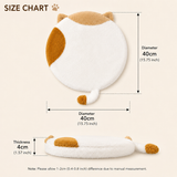 40cm Round Cat-Themed Seat Cushion (Black Cat with a White Tail) — Slow-Rebound Memory Foam, Soft Plush, Washable — Ideal for Office Chairs, Bedrooms, Dorms, and Reading Nooks
