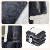 Wearable Electric Heated Blanket with Sleeves and Foot Pocket 127x177cm Smart Temperature Control Throw